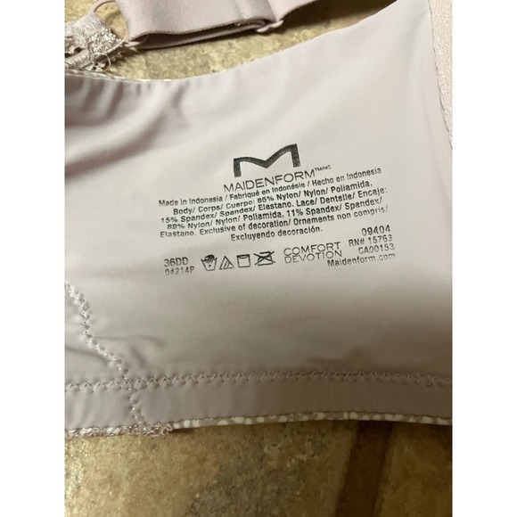 Maidenform 36DD Purple Underwire Padded Bra *read* - Picture 5 of 7